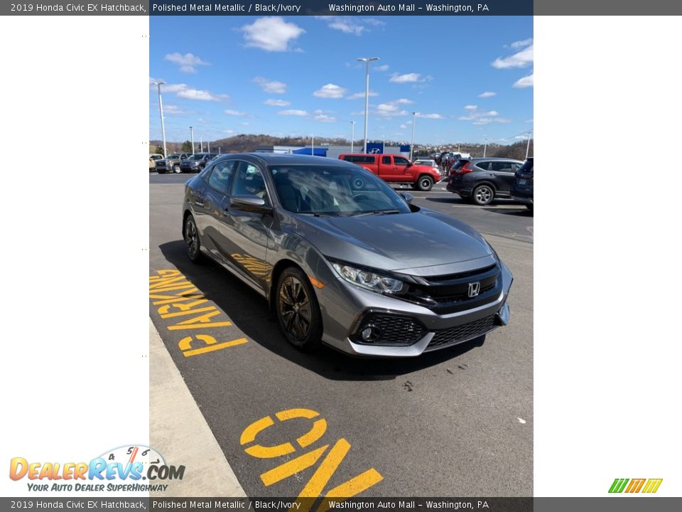 2019 Honda Civic EX Hatchback Polished Metal Metallic / Black/Ivory Photo #4