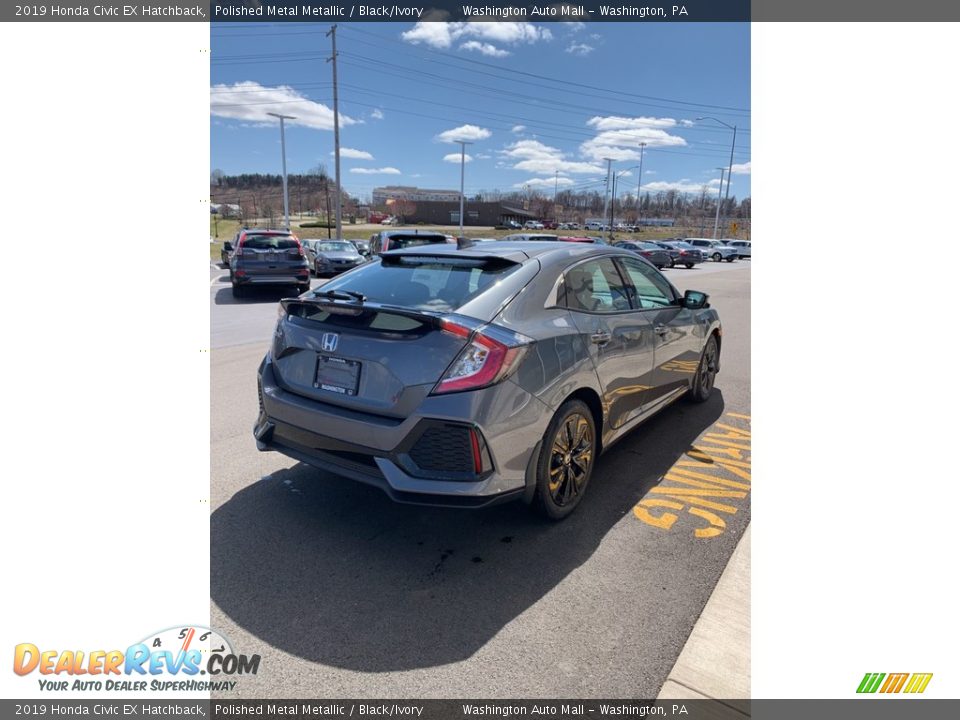 2019 Honda Civic EX Hatchback Polished Metal Metallic / Black/Ivory Photo #5