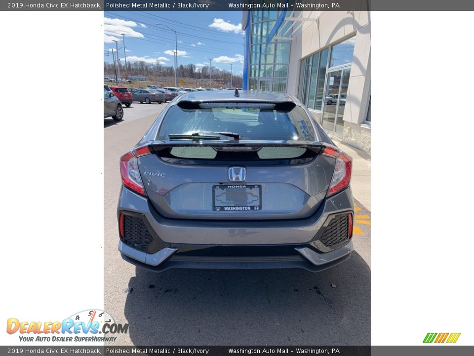 2019 Honda Civic EX Hatchback Polished Metal Metallic / Black/Ivory Photo #6