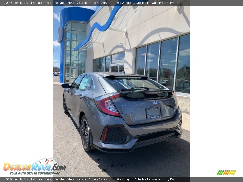 2019 Honda Civic EX Hatchback Polished Metal Metallic / Black/Ivory Photo #7
