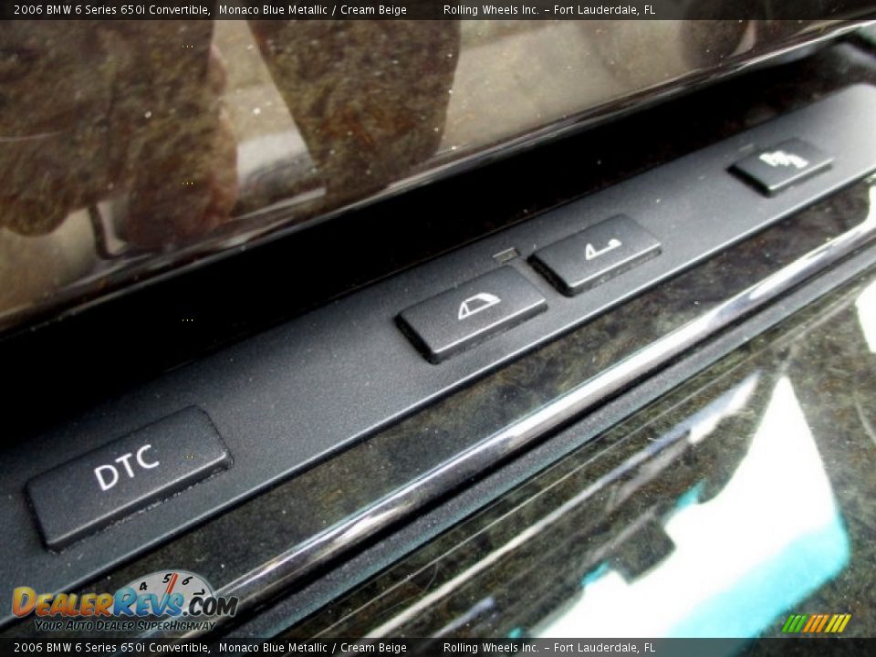 2006 BMW 6 Series 650i Convertible Monaco Blue Metallic / Cream Beige Photo #26