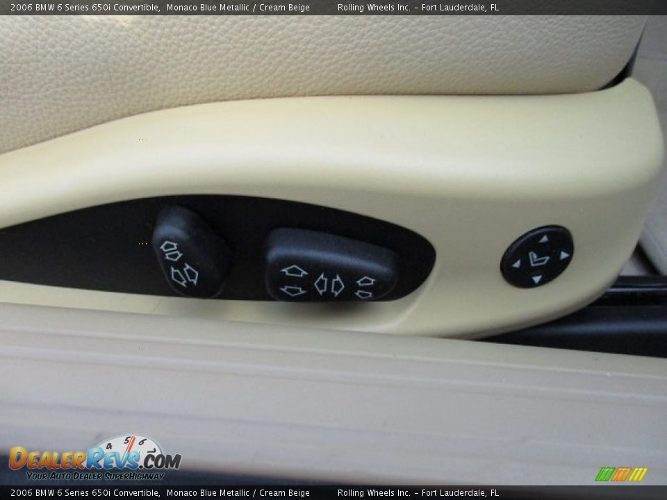 2006 BMW 6 Series 650i Convertible Monaco Blue Metallic / Cream Beige Photo #28