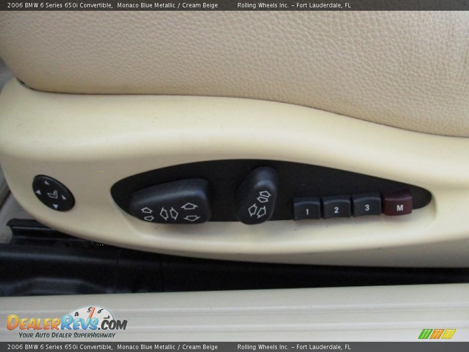 2006 BMW 6 Series 650i Convertible Monaco Blue Metallic / Cream Beige Photo #29