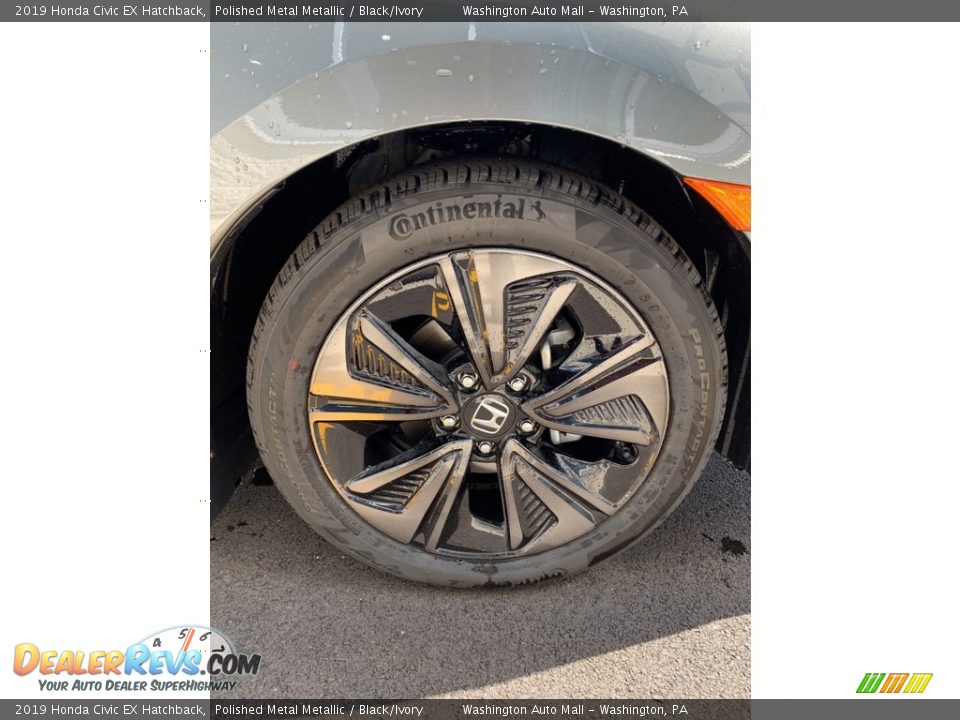 2019 Honda Civic EX Hatchback Polished Metal Metallic / Black/Ivory Photo #30