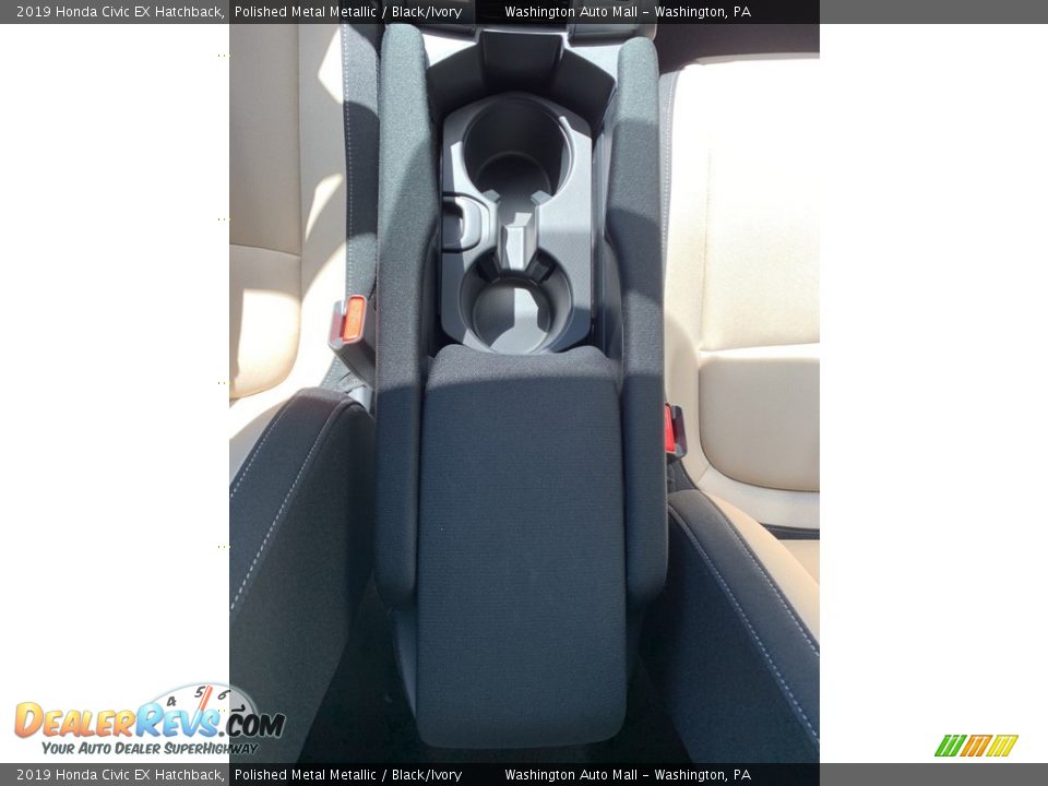 2019 Honda Civic EX Hatchback Polished Metal Metallic / Black/Ivory Photo #35