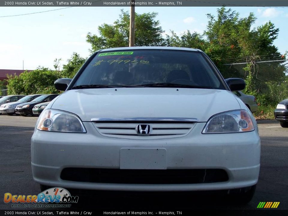 2003 Honda Civic LX Sedan Taffeta White / Gray Photo #1