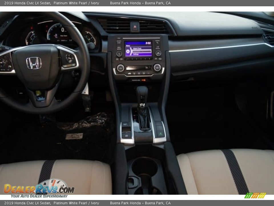 2019 Honda Civic LX Sedan Platinum White Pearl / Ivory Photo #18