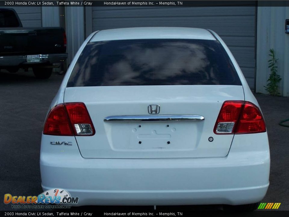 2003 Honda Civic LX Sedan Taffeta White / Gray Photo #3