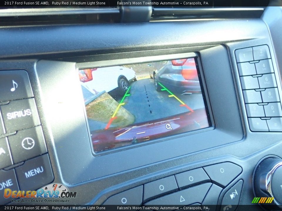 2017 Ford Fusion SE AWD Ruby Red / Medium Light Stone Photo #25