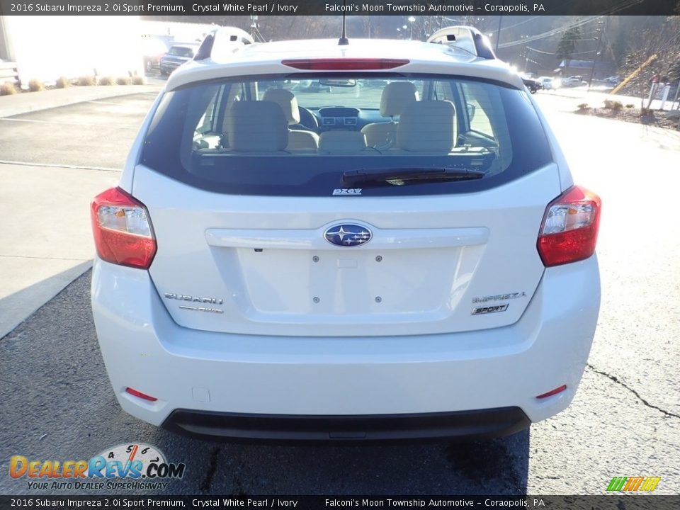 2016 Subaru Impreza 2.0i Sport Premium Crystal White Pearl / Ivory Photo #3