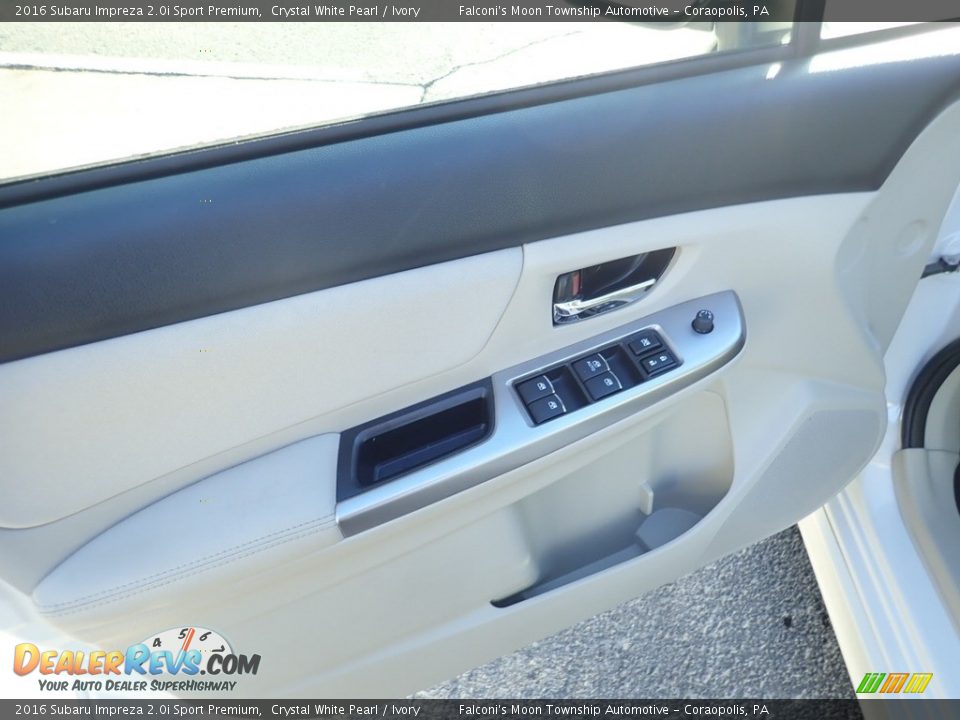 2016 Subaru Impreza 2.0i Sport Premium Crystal White Pearl / Ivory Photo #19