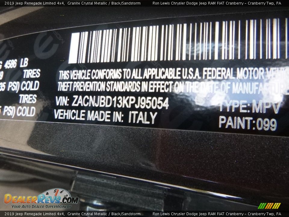 2019 Jeep Renegade Limited 4x4 Granite Crystal Metallic / Black/Sandstorm Photo #16