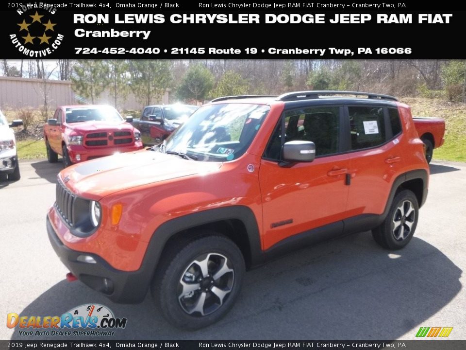 2019 Jeep Renegade Trailhawk 4x4 Omaha Orange / Black Photo #1