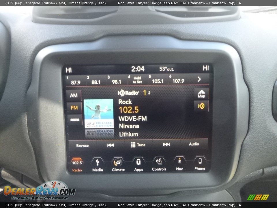 2019 Jeep Renegade Trailhawk 4x4 Omaha Orange / Black Photo #16