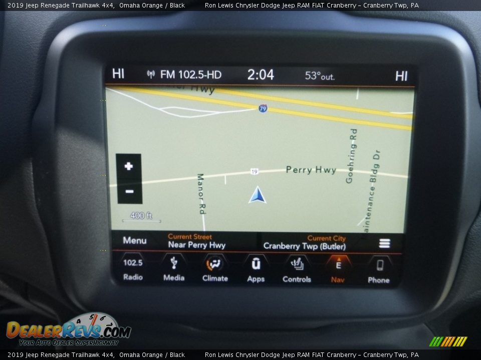 2019 Jeep Renegade Trailhawk 4x4 Omaha Orange / Black Photo #17