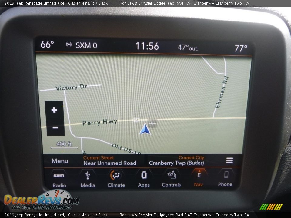 2019 Jeep Renegade Limited 4x4 Glacier Metallic / Black Photo #17