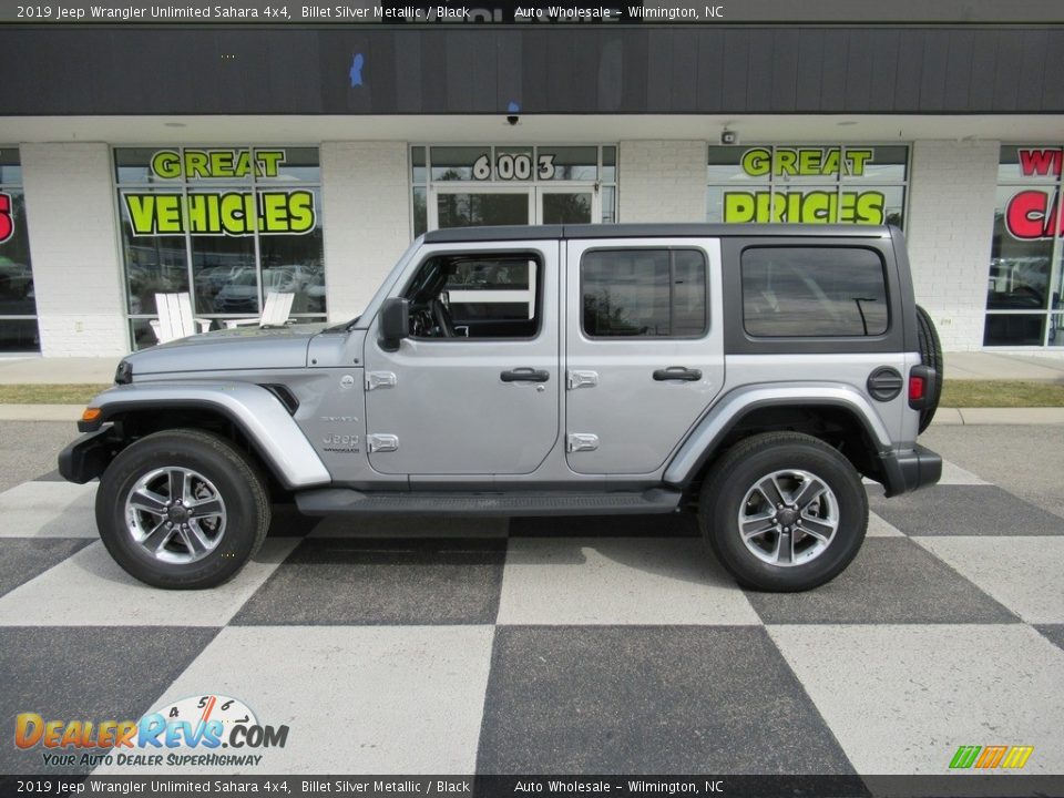 2019 Jeep Wrangler Unlimited Sahara 4x4 Billet Silver Metallic / Black Photo #1