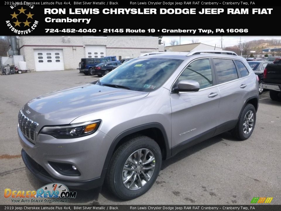 2019 Jeep Cherokee Latitude Plus 4x4 Billet Silver Metallic / Black Photo #1