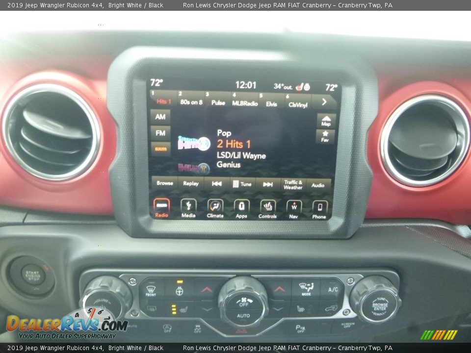 2019 Jeep Wrangler Rubicon 4x4 Bright White / Black Photo #16