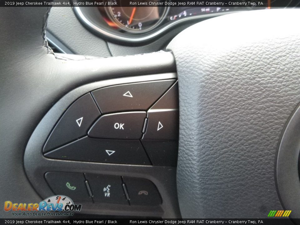 2019 Jeep Cherokee Trailhawk 4x4 Hydro Blue Pearl / Black Photo #20