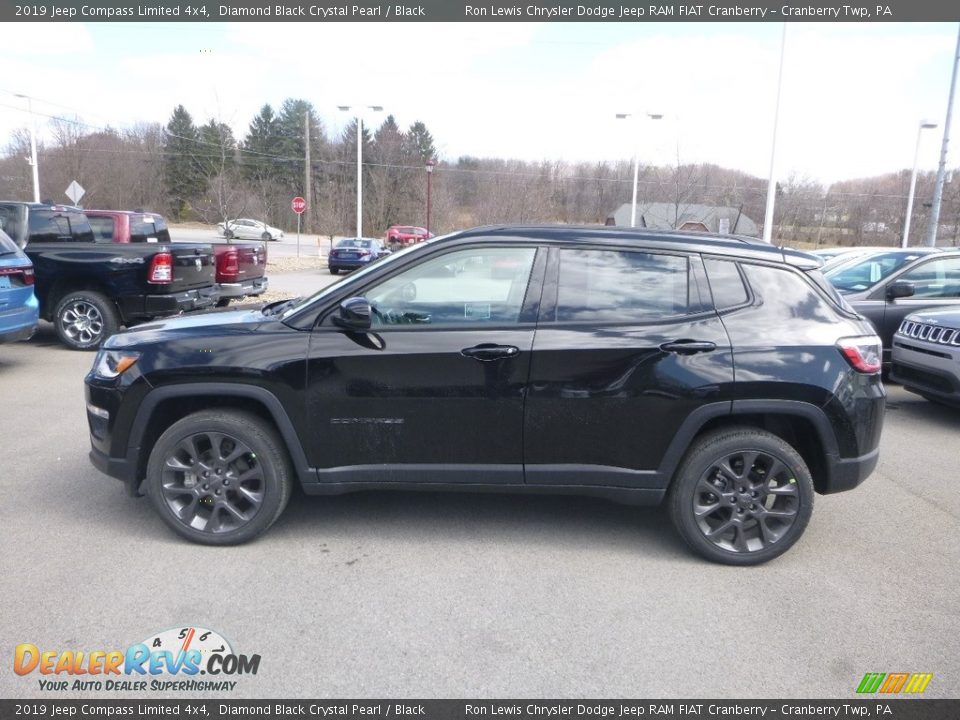 2019 Jeep Compass Limited 4x4 Diamond Black Crystal Pearl / Black Photo #2