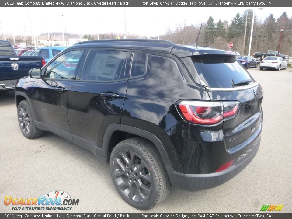 2019 Jeep Compass Limited 4x4 Diamond Black Crystal Pearl / Black Photo #3