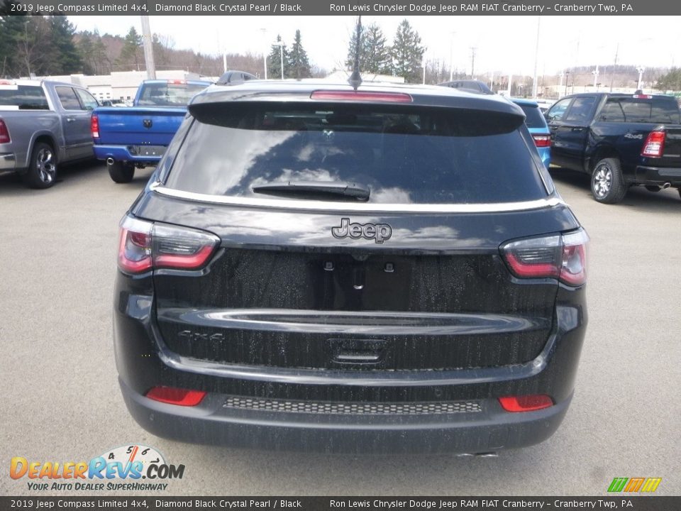 2019 Jeep Compass Limited 4x4 Diamond Black Crystal Pearl / Black Photo #4