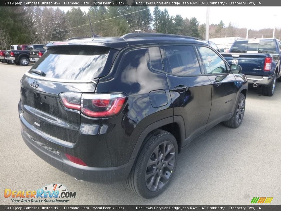 2019 Jeep Compass Limited 4x4 Diamond Black Crystal Pearl / Black Photo #5
