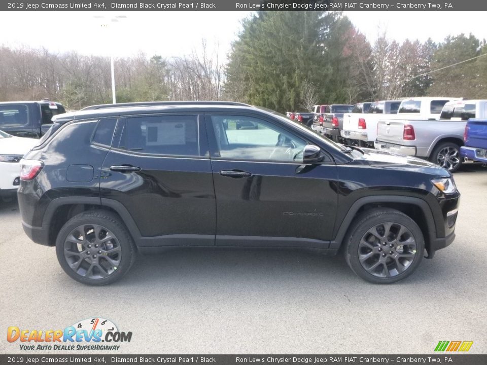 2019 Jeep Compass Limited 4x4 Diamond Black Crystal Pearl / Black Photo #6