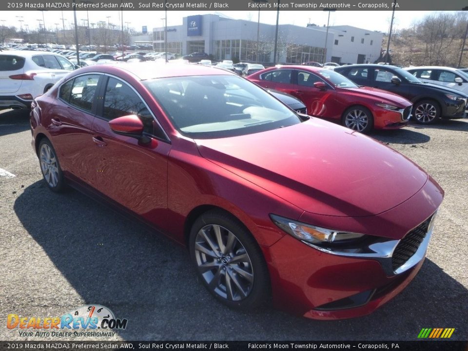 2019 Mazda MAZDA3 Preferred Sedan AWD Soul Red Crystal Metallic / Black Photo #3