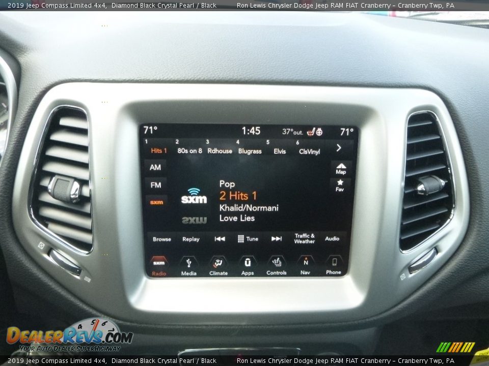 2019 Jeep Compass Limited 4x4 Diamond Black Crystal Pearl / Black Photo #16