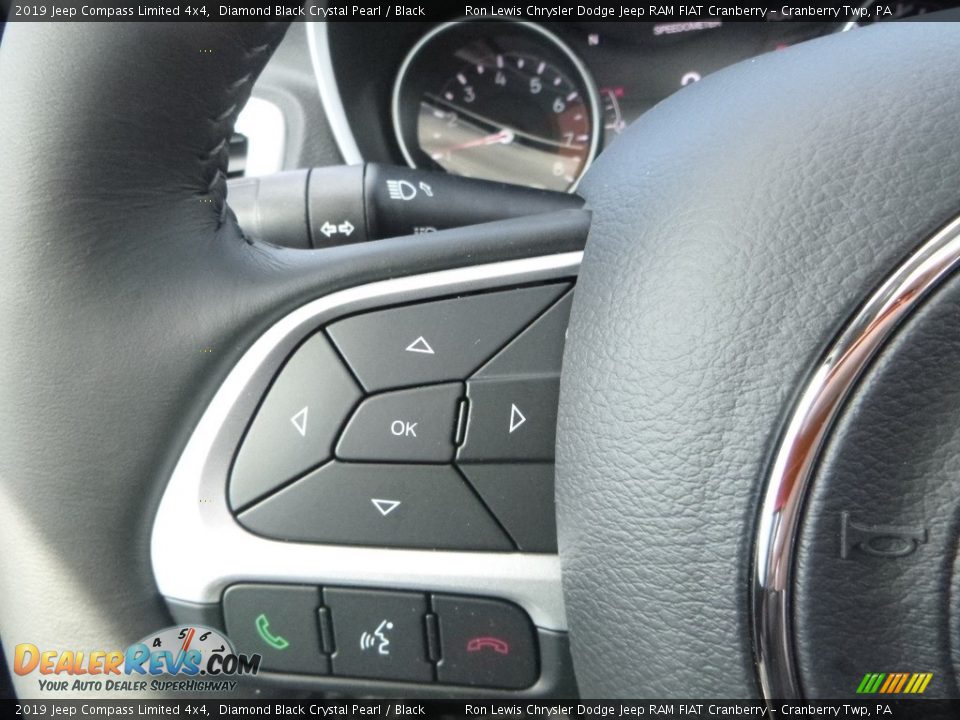 2019 Jeep Compass Limited 4x4 Diamond Black Crystal Pearl / Black Photo #20