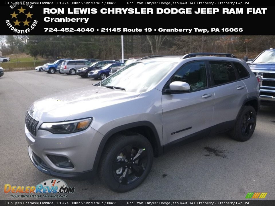 2019 Jeep Cherokee Latitude Plus 4x4 Billet Silver Metallic / Black Photo #1