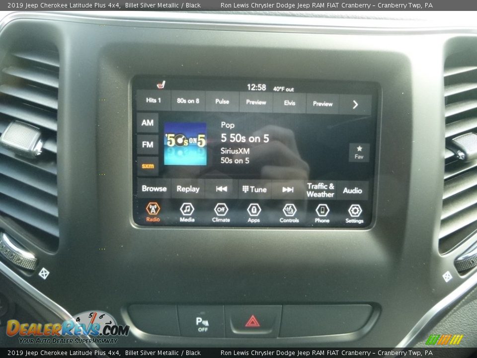 2019 Jeep Cherokee Latitude Plus 4x4 Billet Silver Metallic / Black Photo #16