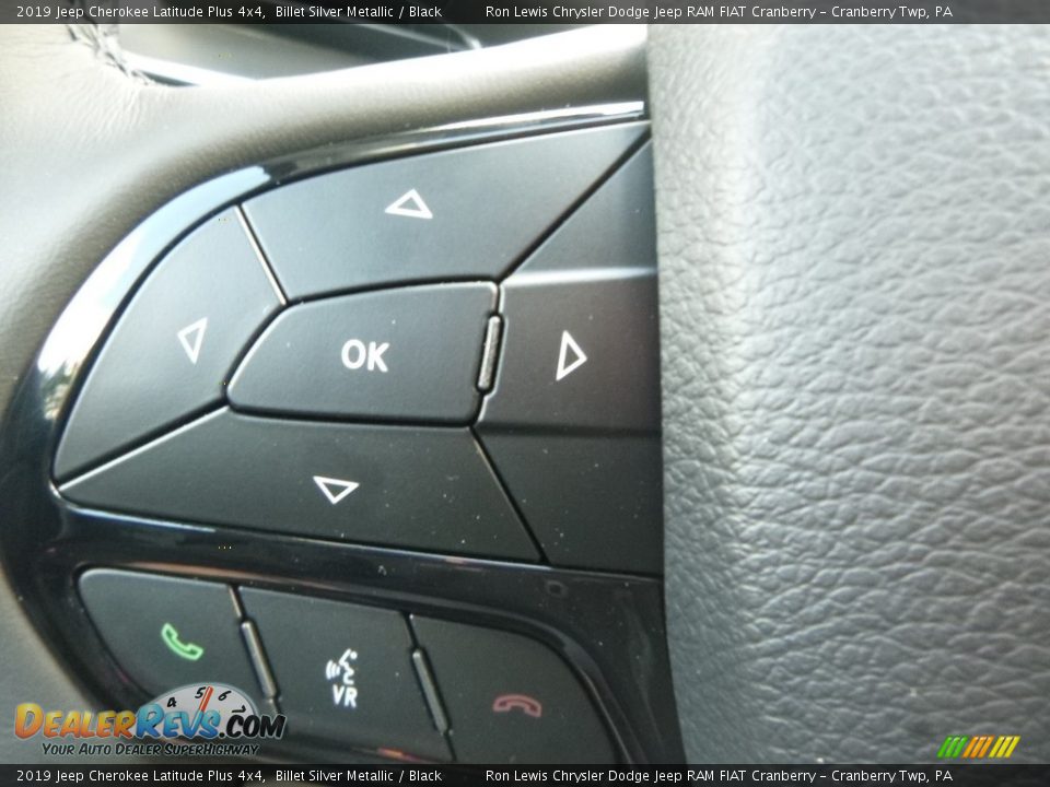 2019 Jeep Cherokee Latitude Plus 4x4 Billet Silver Metallic / Black Photo #19