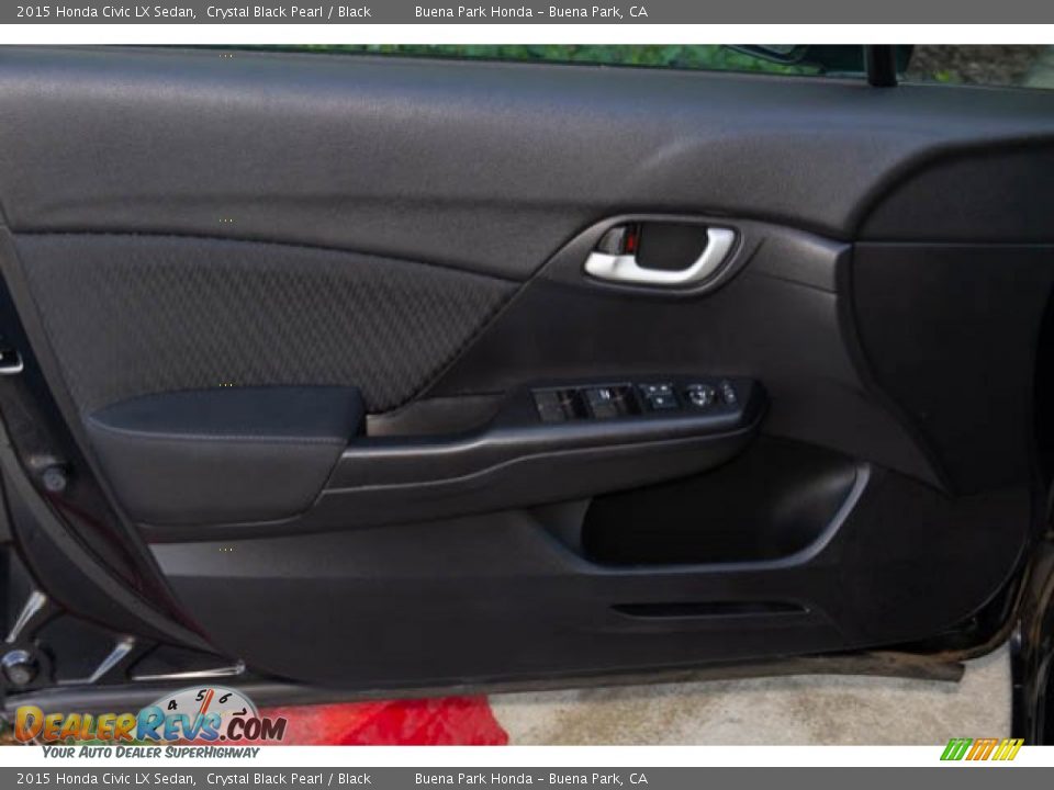 2015 Honda Civic LX Sedan Crystal Black Pearl / Black Photo #26