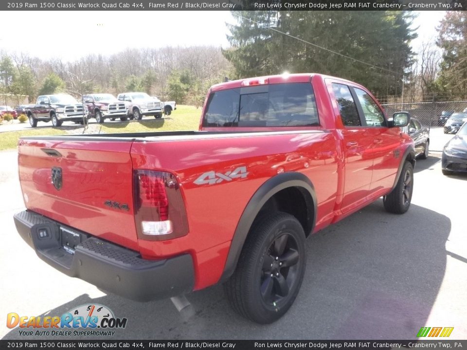 2019 Ram 1500 Classic Warlock Quad Cab 4x4 Flame Red / Black/Diesel Gray Photo #5