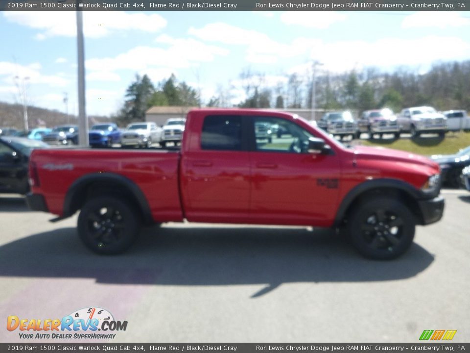 2019 Ram 1500 Classic Warlock Quad Cab 4x4 Flame Red / Black/Diesel Gray Photo #6