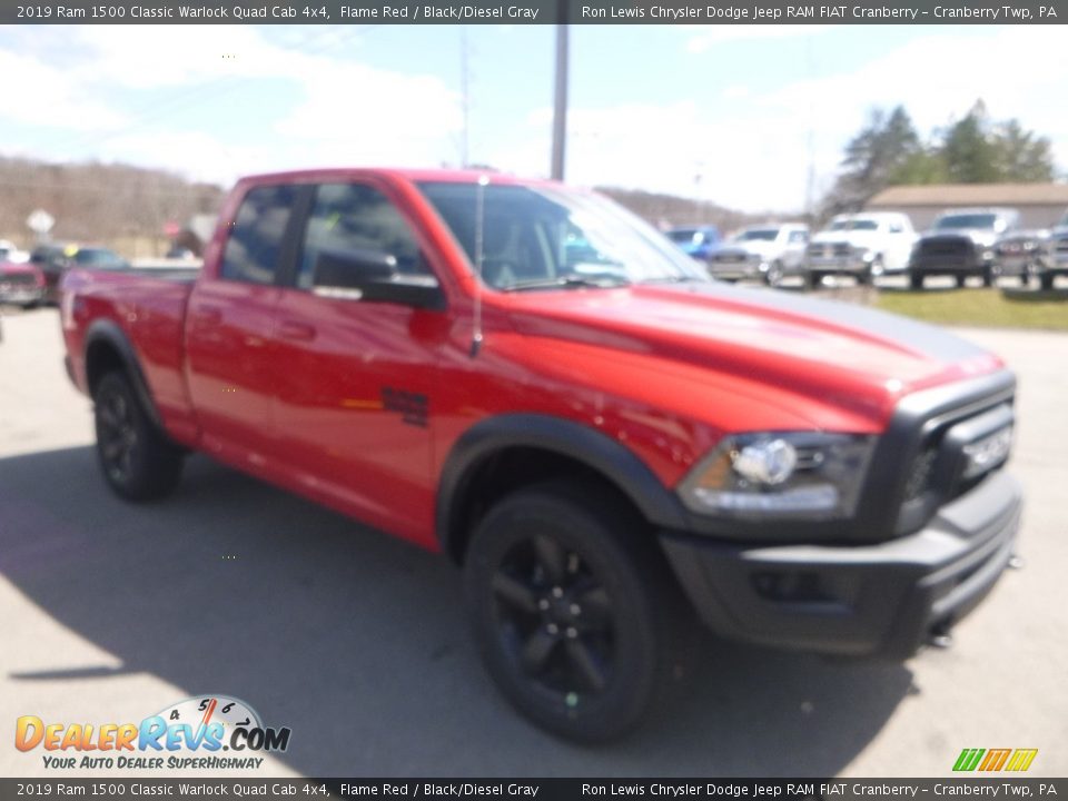 2019 Ram 1500 Classic Warlock Quad Cab 4x4 Flame Red / Black/Diesel Gray Photo #7