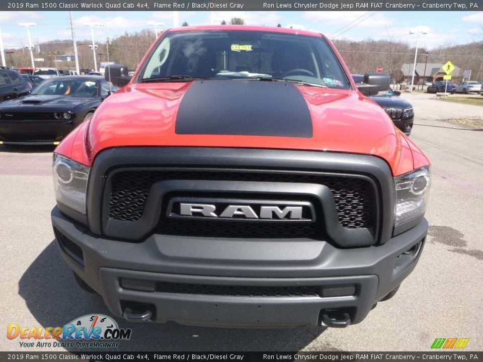 2019 Ram 1500 Classic Warlock Quad Cab 4x4 Flame Red / Black/Diesel Gray Photo #8