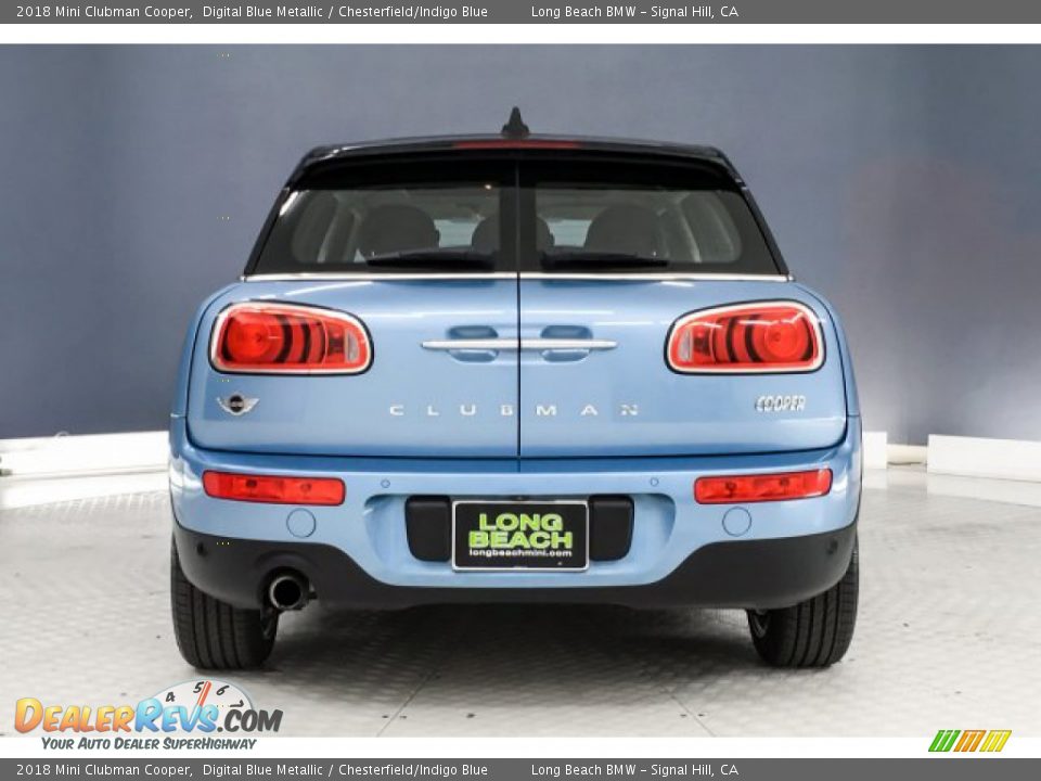 2018 Mini Clubman Cooper Digital Blue Metallic / Chesterfield/Indigo Blue Photo #3