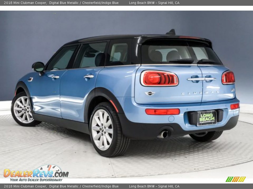 2018 Mini Clubman Cooper Digital Blue Metallic / Chesterfield/Indigo Blue Photo #10