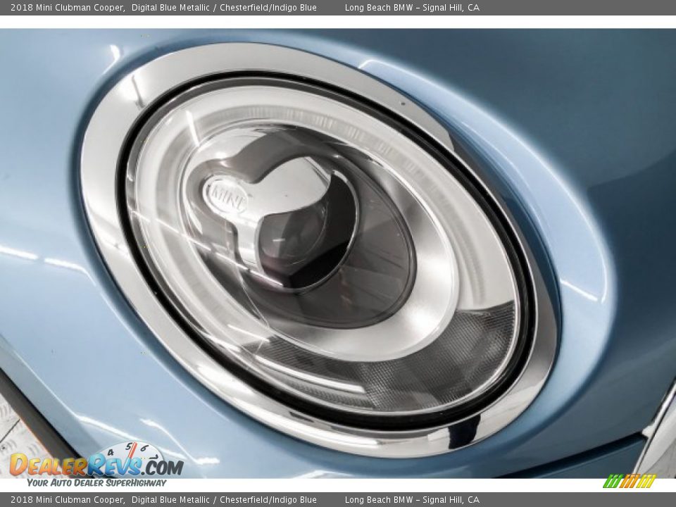 2018 Mini Clubman Cooper Digital Blue Metallic / Chesterfield/Indigo Blue Photo #31