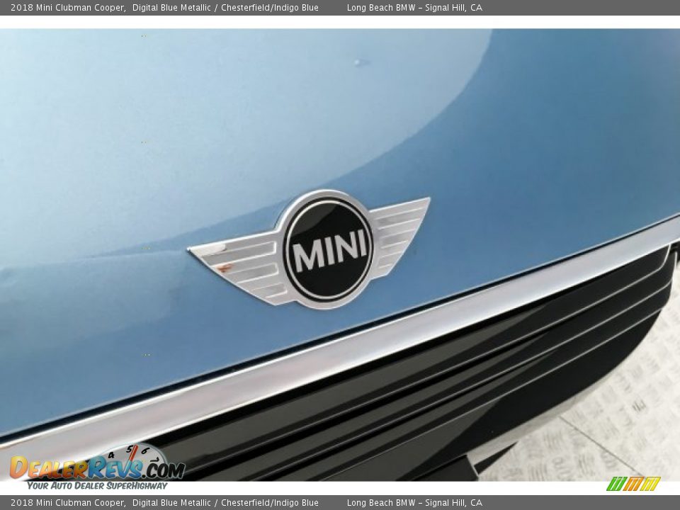 2018 Mini Clubman Cooper Digital Blue Metallic / Chesterfield/Indigo Blue Photo #32