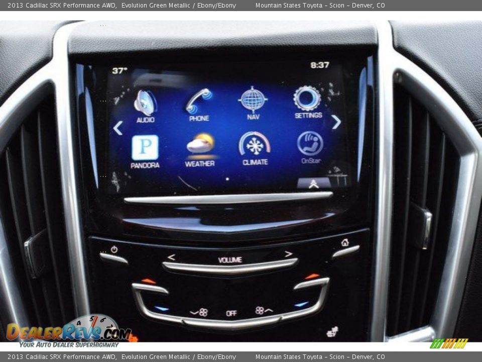 2013 Cadillac SRX Performance AWD Evolution Green Metallic / Ebony/Ebony Photo #11