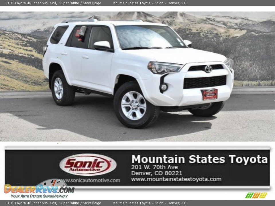 2016 Toyota 4Runner SR5 4x4 Super White / Sand Beige Photo #1