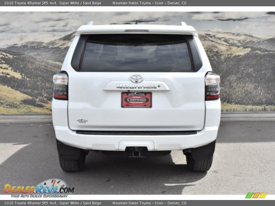 2016 Toyota 4Runner SR5 4x4 Super White / Sand Beige Photo #8