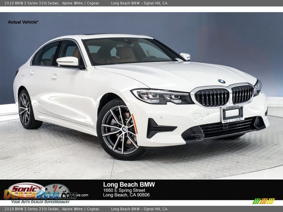 2019 BMW 3 Series 330i Sedan Alpine White / Cognac Photo #1