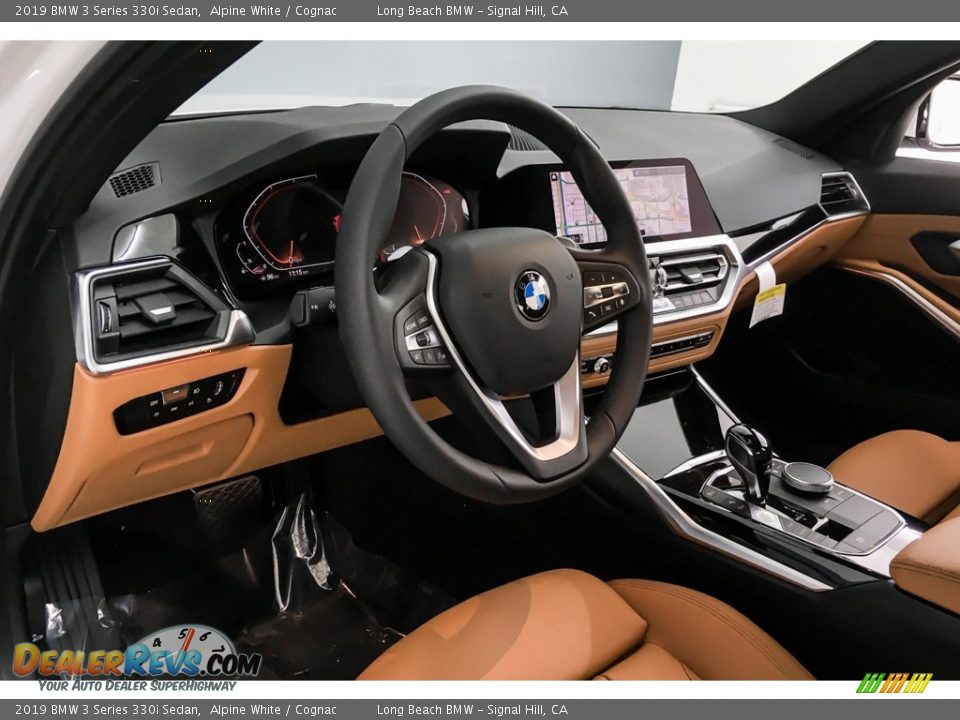 2019 BMW 3 Series 330i Sedan Alpine White / Cognac Photo #4