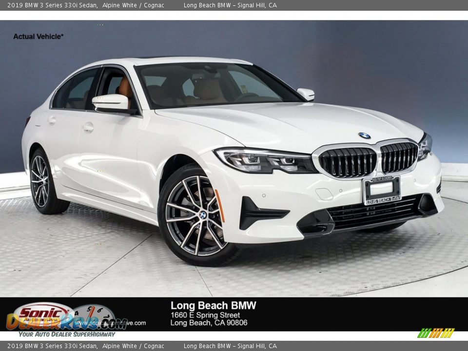 2019 BMW 3 Series 330i Sedan Alpine White / Cognac Photo #1
